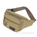 Good Quality Canvas Waist Bag With Multi Pockets for Travel Sport for Men Women